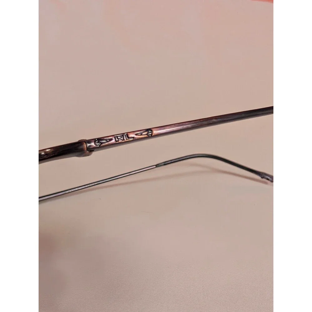 Vintage Ralph Lauren 1409 Kids Stainless Steel Small Oval Eyeglass Frames Italy